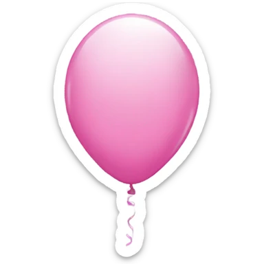 pink number balloon sticker