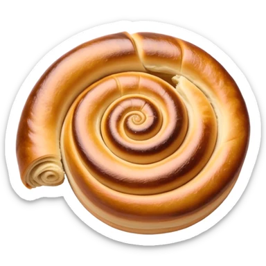 Cinematic delicate escargot pastry, spiral shape with layers of buttery dough, caramelized edges, rich golden-brown tones, elegant and inviting. sticker
