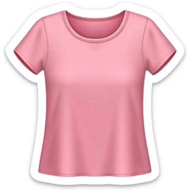 Rose-pink  top with short sleeves, soft fabric, gentle lighting, isolated on plain background. Complete plain, no textures. sticker