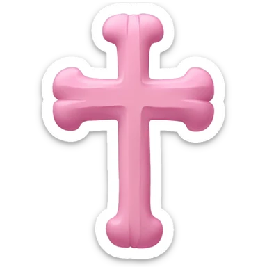 Pastel pink cross sticker