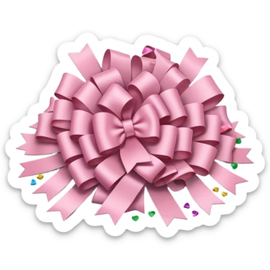 super pale pink bow confetti but the paper confetti are the pale pink bows sticker