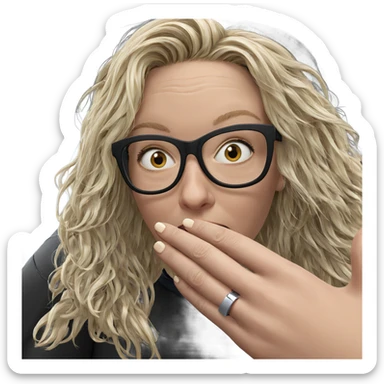 blonde girl in car interior sticker