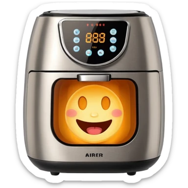 Air fryer Laughing historically sticker
