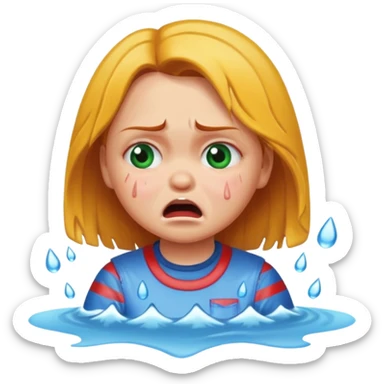 Girl name chucky crying and flooding the place sticker