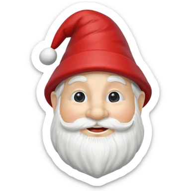 classic garden gnome with red hat sticker