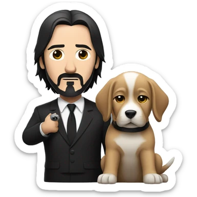 John wick with puppy sticker