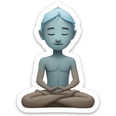 un elfo meditando sticker
