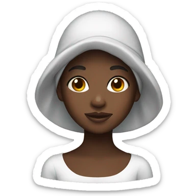 Black girl with bonnet sticker
