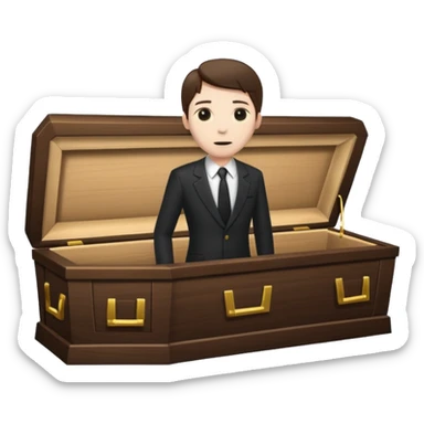 Tossed in coffin sticker