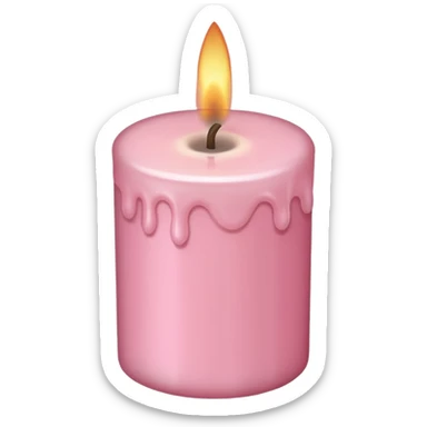 make a candle in girly  light pink tones. sticker