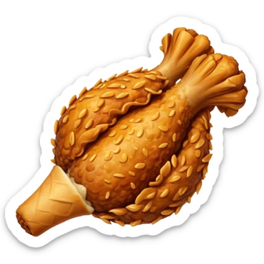 fried chicken drumstick sticker