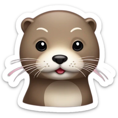 Loutre qui fument un sugar sur un cerisier japonais sticker