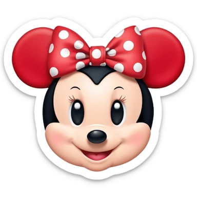 Minnie Mouse Face (From Disney) sticker