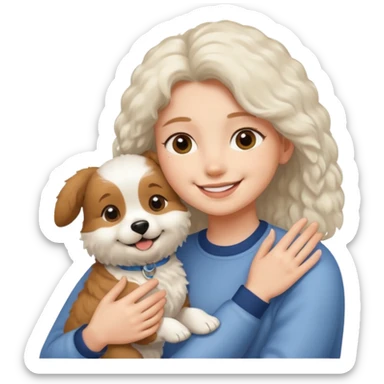 emoji to show that something is really soft, make it with someone petting a dog sticker