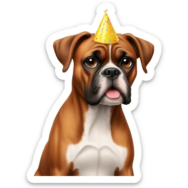 Boxer dog birthday  sticker