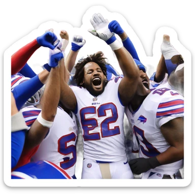 Bills beating the Chiefs in the AFC championship sticker