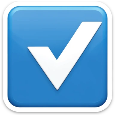 I want a blue background and a white checkmark inside it emoji which I will call the "Fake Roblox Verified Badge Emoji" and the blue background should be square and it should be the "🟦" emoji being the background sticker