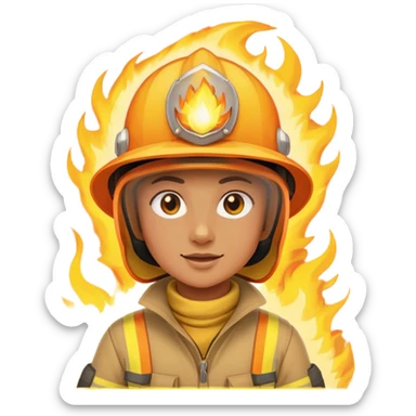 Human with sun helmet with fire powers that flys sticker