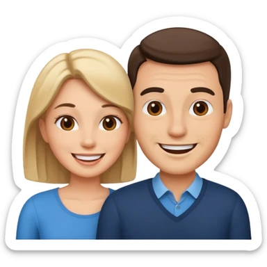 husband and wife talking sticker