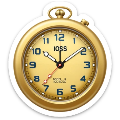 reloj de bolsillo realista sticker