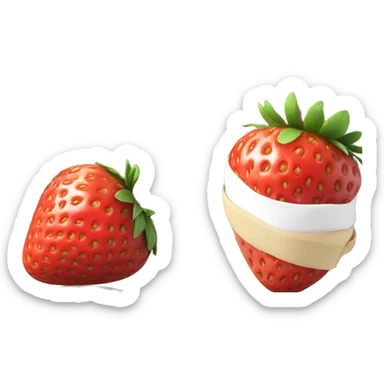 mix book and strawberry sticker