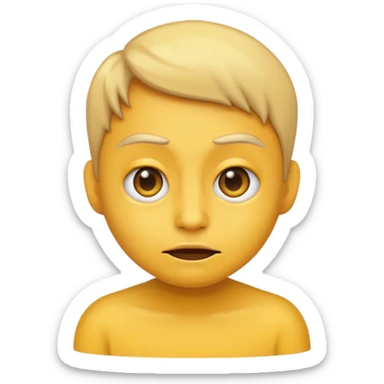 a emoji doing the side eye (looking at someone on the side of them while facing foward) sticker
