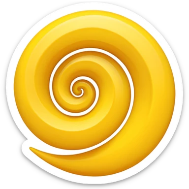 Yellow swirl sticker