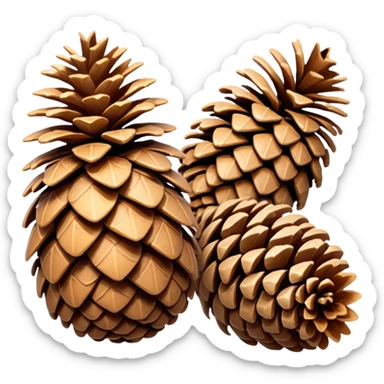 Pine cones sticker