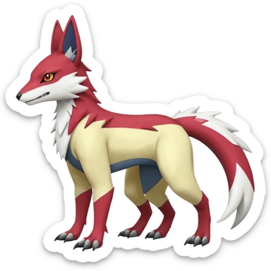 Zeraora-Lombax-Sergal-Zangoose-Cyclizar-Genesect-Pokémon, full body sticker
