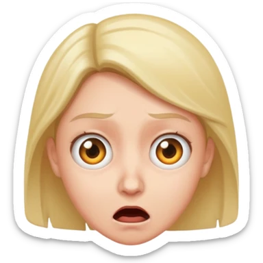 A person with a terrified look  sticker