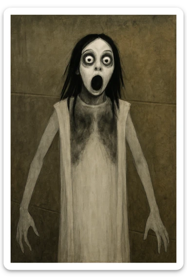 Make the character look surprised, keeping the same style and background as the original image. sticker