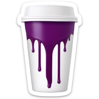 Purple lean juice cup with and drips going down the cup sticker
