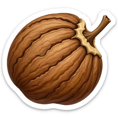 just a plain walnut, no face sticker