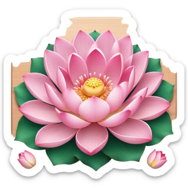 lotus flower placed on a nail board sticker