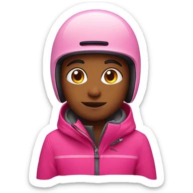 ski pink sticker