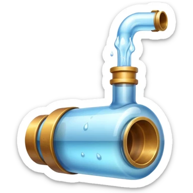 A pipe filled with water sticker
