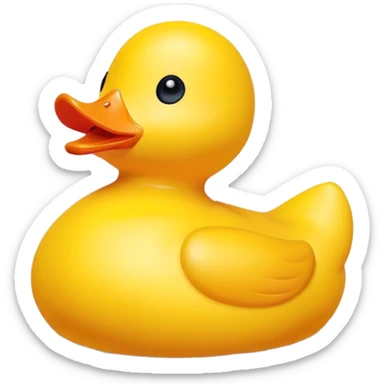 yellow rubber duck sticker