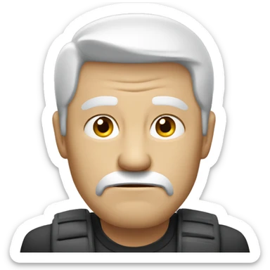 white man disgruntled sticker