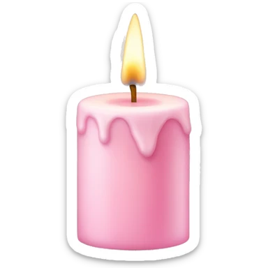 Light pink candle sticker