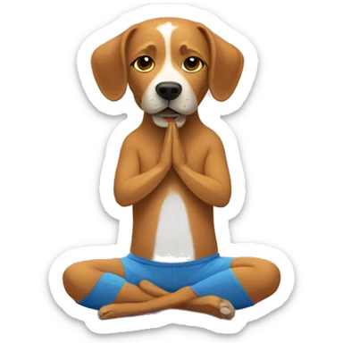 Perro haciendo yoga sticker