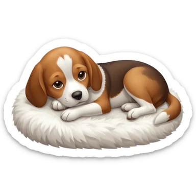 Beagle dog resting room isometir sticker