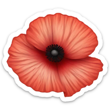 Poppy flower sticker