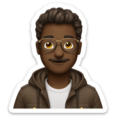 garcon chatain avec des lunettes sticker