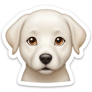 White lab dog sticker