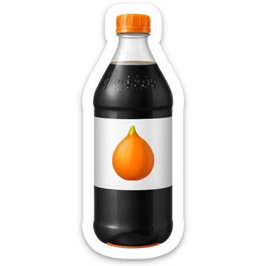 Czech Kofola black and orange in a plastic bottle black liquid sticker