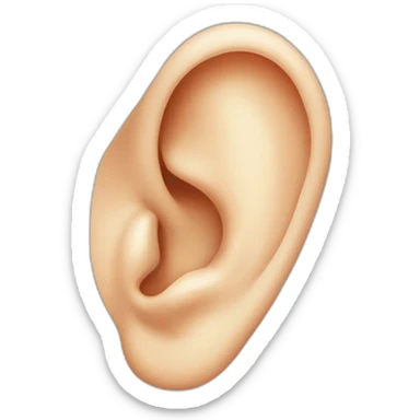 human ear, listening sticker