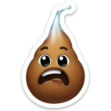 Drunk poop emoji sticker