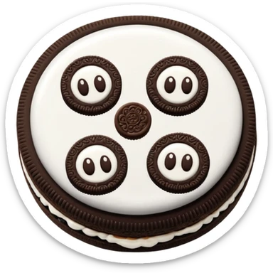 GALLETA OREO, CON OJITOS Y MANOS sticker
