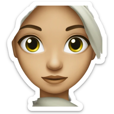 menina loira olhos verdes pele clara sticker