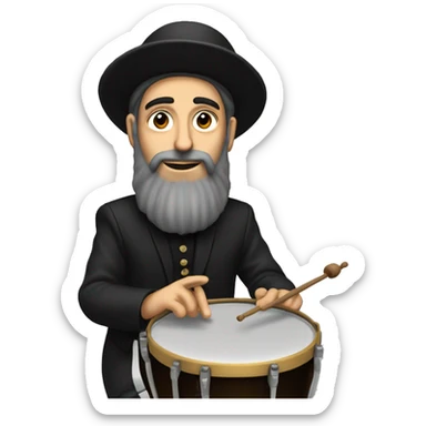 Hassidic drummer sticker
